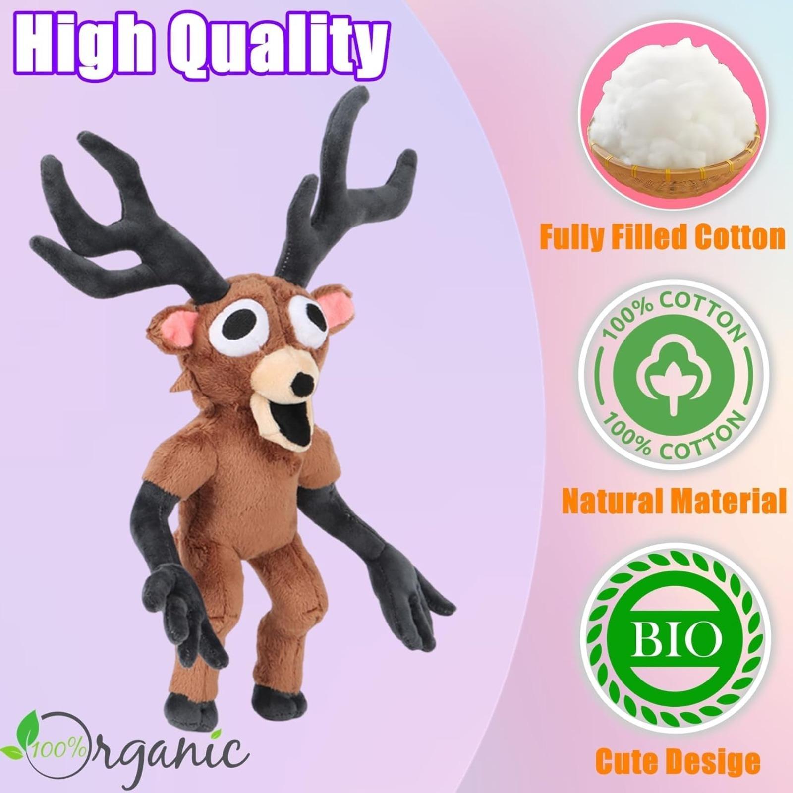 99 Nights in The Forest Deer Plush – Soft Stuffed Animal Game Peripheral, Birthday Xmas Halloween Gift for Kids & Adults, Cuddly Decor for Fans