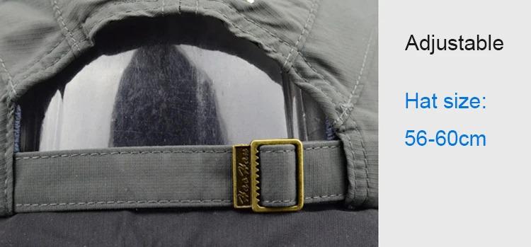 Spring Summer Outdoor Sport Baseball Cap Quick Drying Hat Unisex Waterproof Breathable Cap Foldable Cycling hat Sun Protection