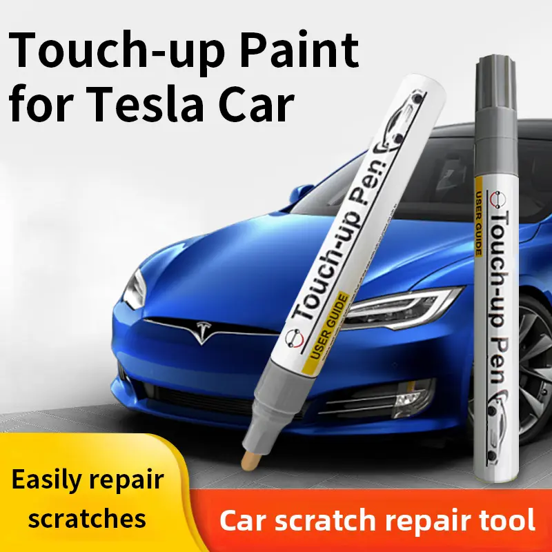 Custom Touch Up Paint Pen Compatible With Tesla Model 3/Y/S/X Fast Dry Paint Chip Scratch Remover DIY Body Repair Tool