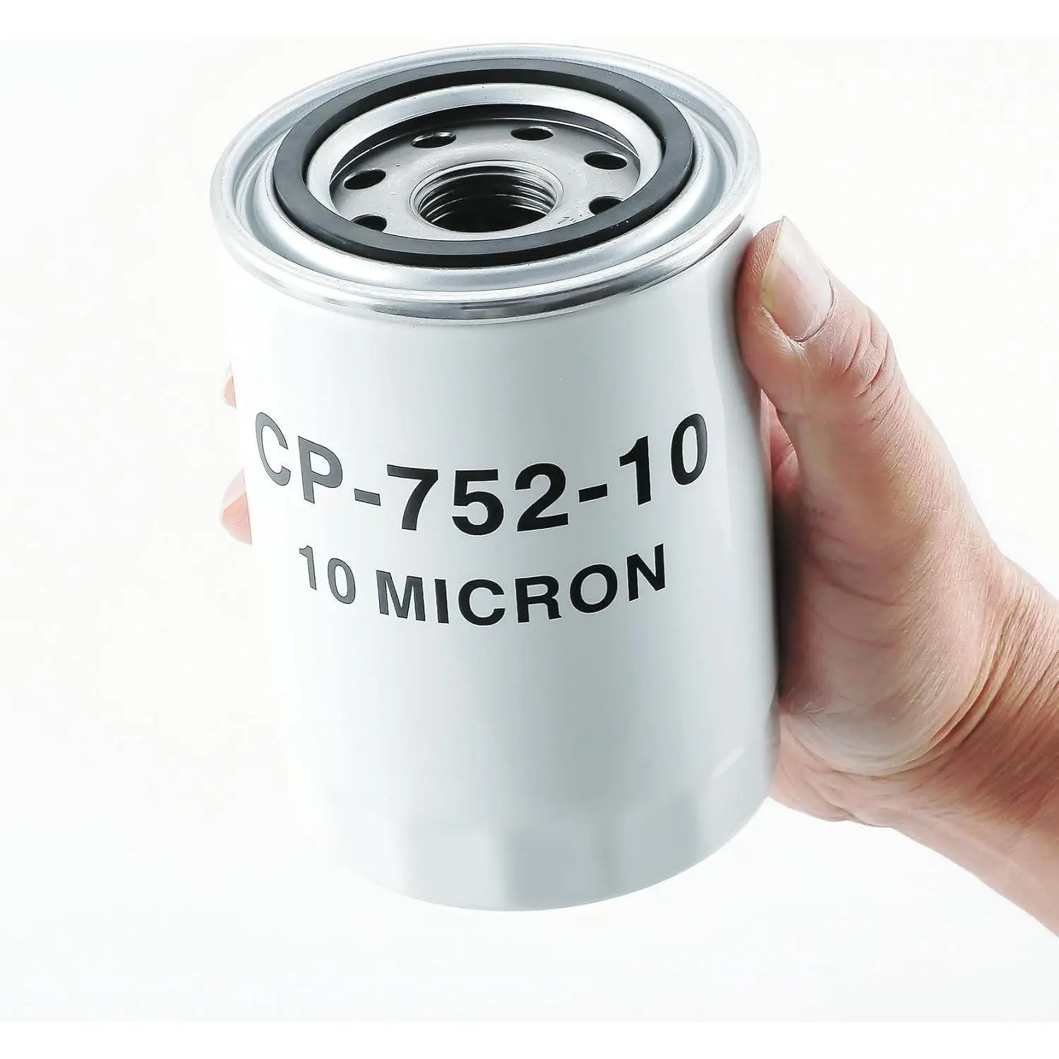 Hydraulic Oil Filter Unit with Threaded Cap - 10 Micron Return Line Filter Housing, 20 GPM High Flow, 200 PSI Max Pressure, 1"-12 UNF Thread, Compatible with Log Splitters, Mini Excavators (Models CP-752-10, 723-0405, 221006)