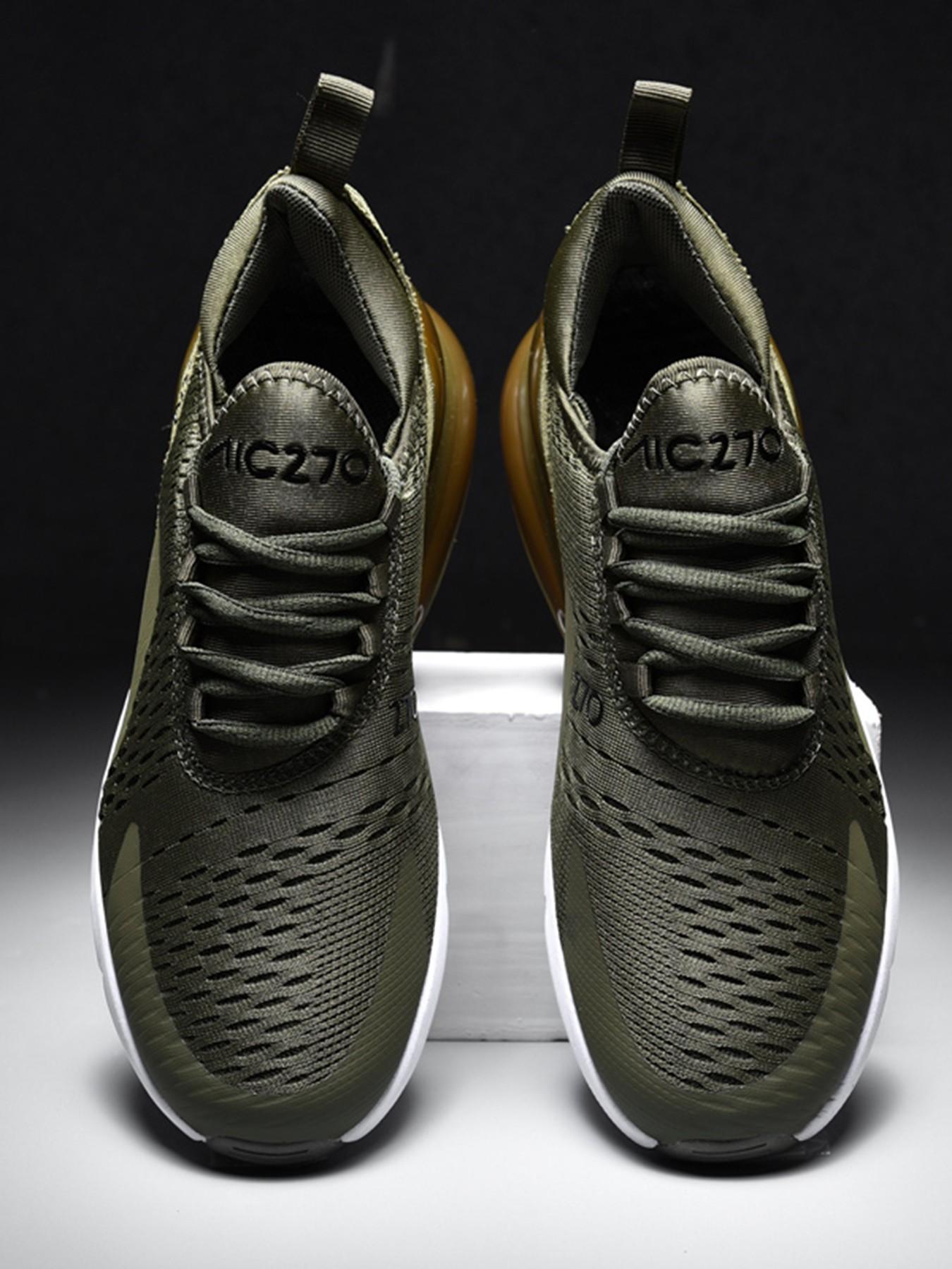 Men's 270 Air Cushion Running Sneakers, Breathable Mesh Upper, Shock-Absorbing Sole, Athletic Gym Shoes for American Athletes & Sneakerheads