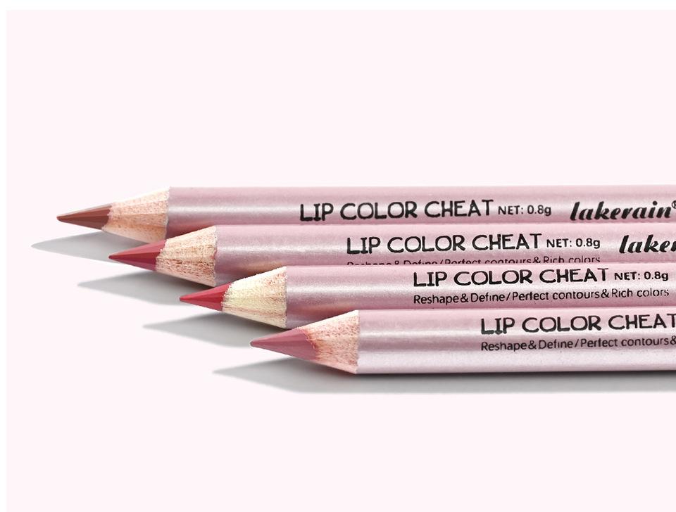 4Pcs Sculpting Matte Velvet Lip Liner Set,Smooth Creamy Texture,Waterproof And High Pigmented For Girls Daily Application Lip Makeup(1+2+3+4)