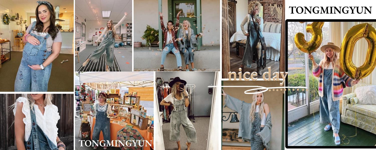 Imily Bela Women's Denim Overalls Casual Jumpsuits Loose Fit Adjustable Strap Distressed Bib Jeans Overall Jumpsuits woman jumpsui Imily Bela Women's Denim Overalls Casual Jumpsuits Loose Fit Adjustable Strap Distressed Bib Jeans Overall Jumpsuits woman jumpsui