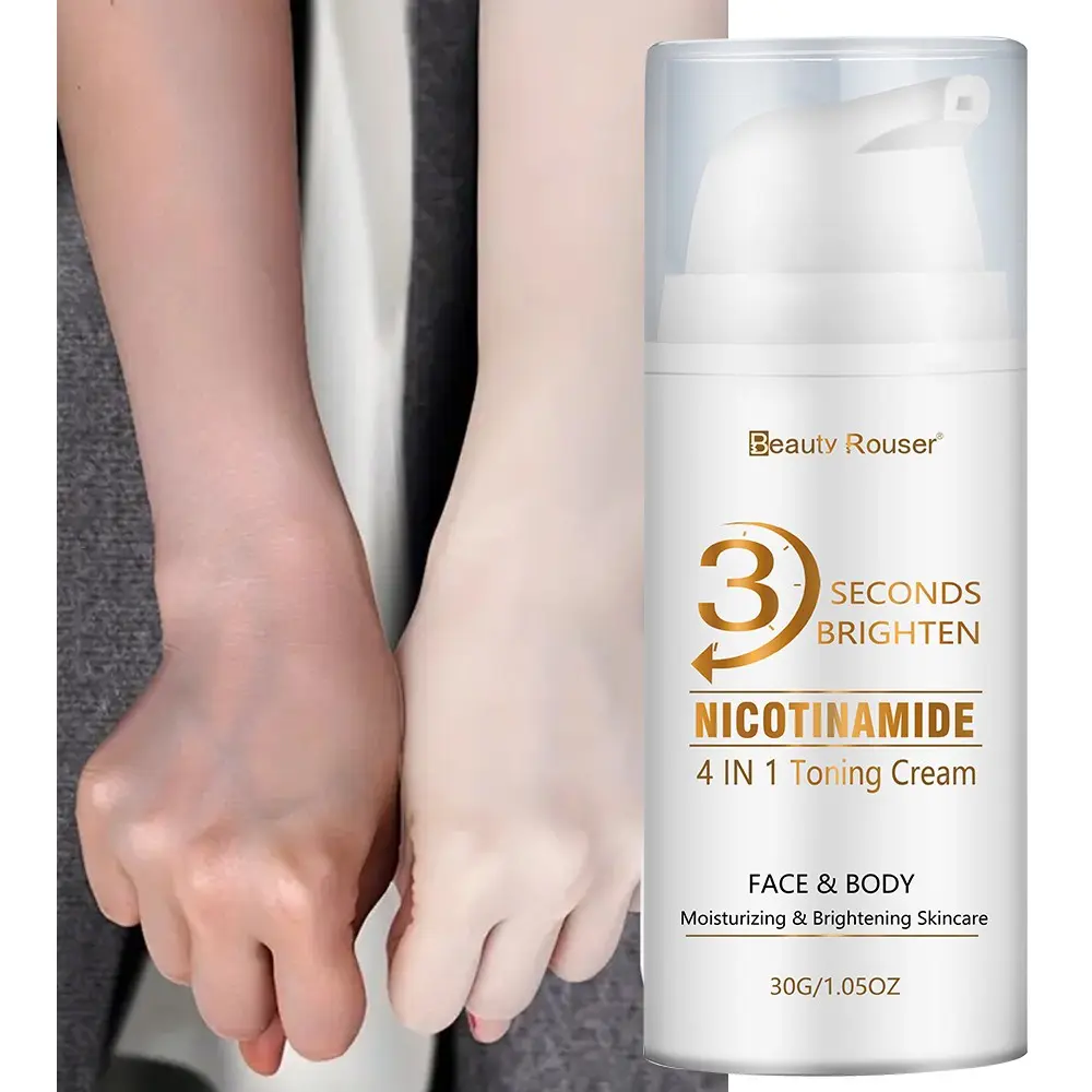 3-Second Quick Brightening Cream, 4-In-1 Hydrating Moisturizer, Deeply Nourishing, Non-Greasy, Contains Niacinamide & Vitamins C&e, Light Skin Care, Nicotinamide Brightening Cream