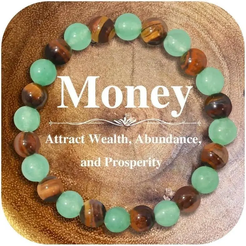 Bracelets for Women  Attraction  Beaded  Stone Tiger Eye Stretch Wealth Luck Feng Shui Bracelet Birthday Gifts for