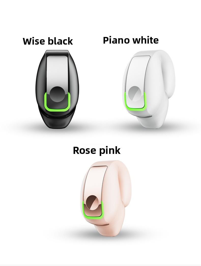 Single Ear Clip-On Bluetooth Earbud Non-In-Ear Pain-Free Wear Stereo Sound for Sports