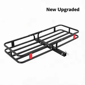 Garvee New Upgraded Heavy Duty Hitch Mount Cargo Carrier Basket – 53" x 19" x 6" Folding Rear Luggage Rack – 500 lbs Capacity – Fits 2" Receiver – Perfect for Car, SUV, Camping, Travel – Rugged Steel Design