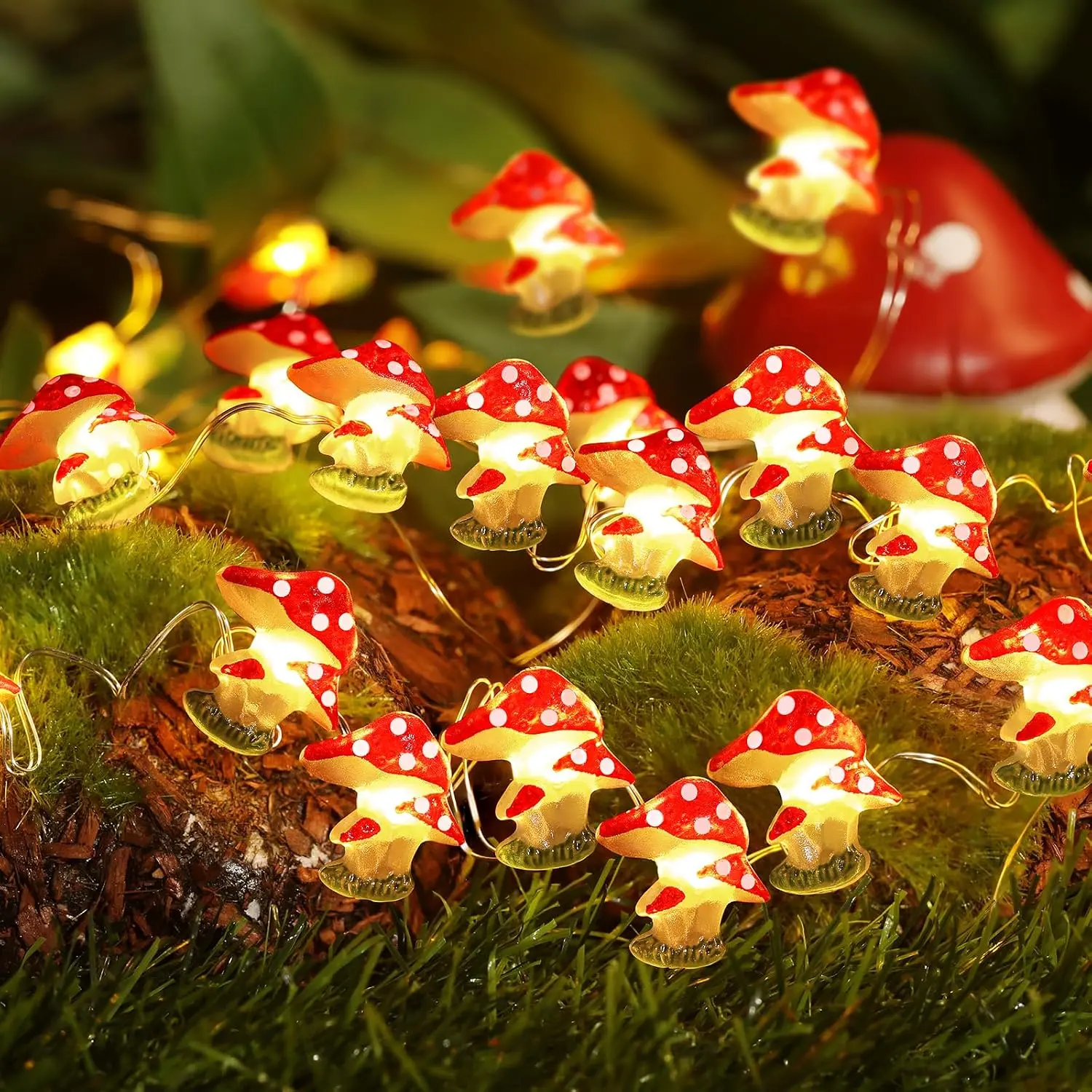 Mushroom Lights Room Cottagecore Decor: Gifts for Teen Girls Boys Kids, 10FT 30LED Fairy Lights Battery Operated Cute Mushroom Lamp Decorations for Birthday Christmas Party Wedding Home