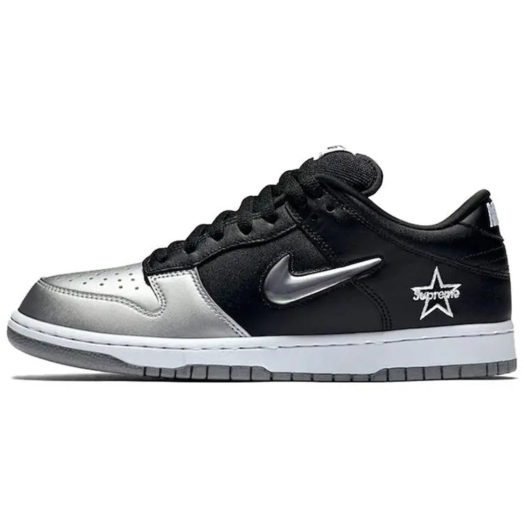 Nike Supreme x Dunk SB Low QS 'Metallic Silver'