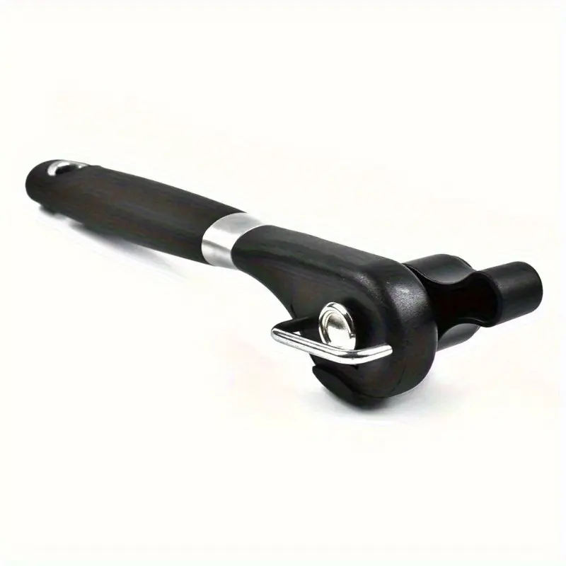 A multifunctional side-opening can opener—a quick and easy stainless steel tool—perfect for opening canned foods such as soups, vegetables, and meats.