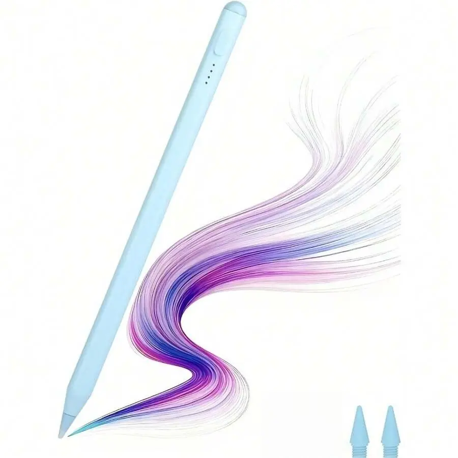 iPad Touch Stylus Pen Set Compatible with 2018+ Ipads, Includes Replacement Tips Box + 2 Tips, Palm Rejection, Tilt Sensitivity, Multi-Scene Use