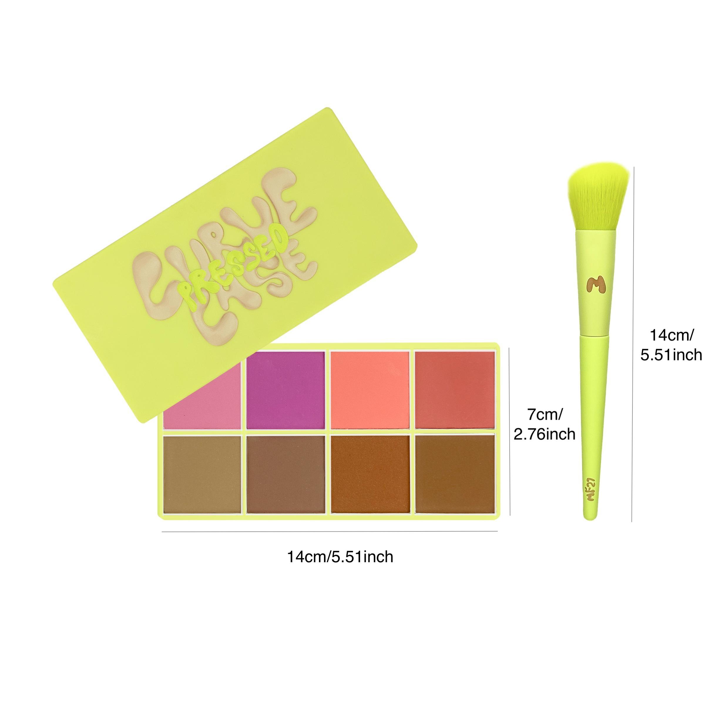 Curve Case Pressed Powder & Brush Makeup Palette Set - Made By Mitchell #TOP PICKS