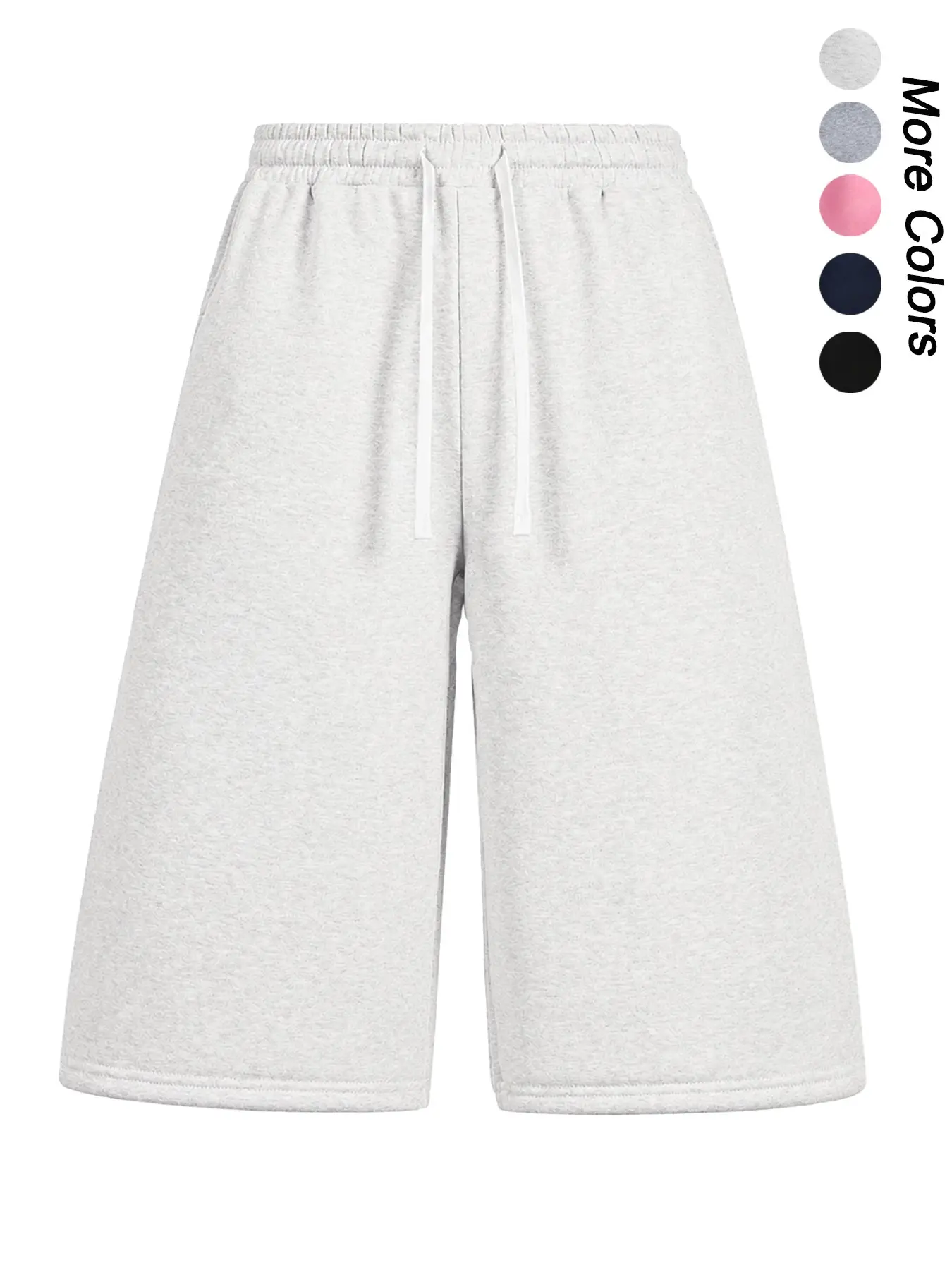 Men's 7/8 Capri Pants, Adjustable Drawstring, Multi-Pocket, Soft Fabric, Casual Sporty Wide Leg, Knee-Length, Daily Wear, Running, Street Fashion, Drawstring Waist