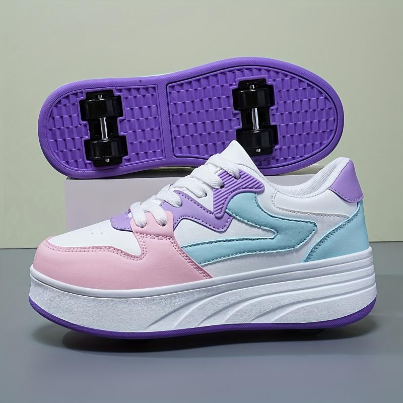 Retro Roller Skate Sneakers - Versatile, Detachable Wheels Outdoor & Streetwear, Comfortable, All-Season