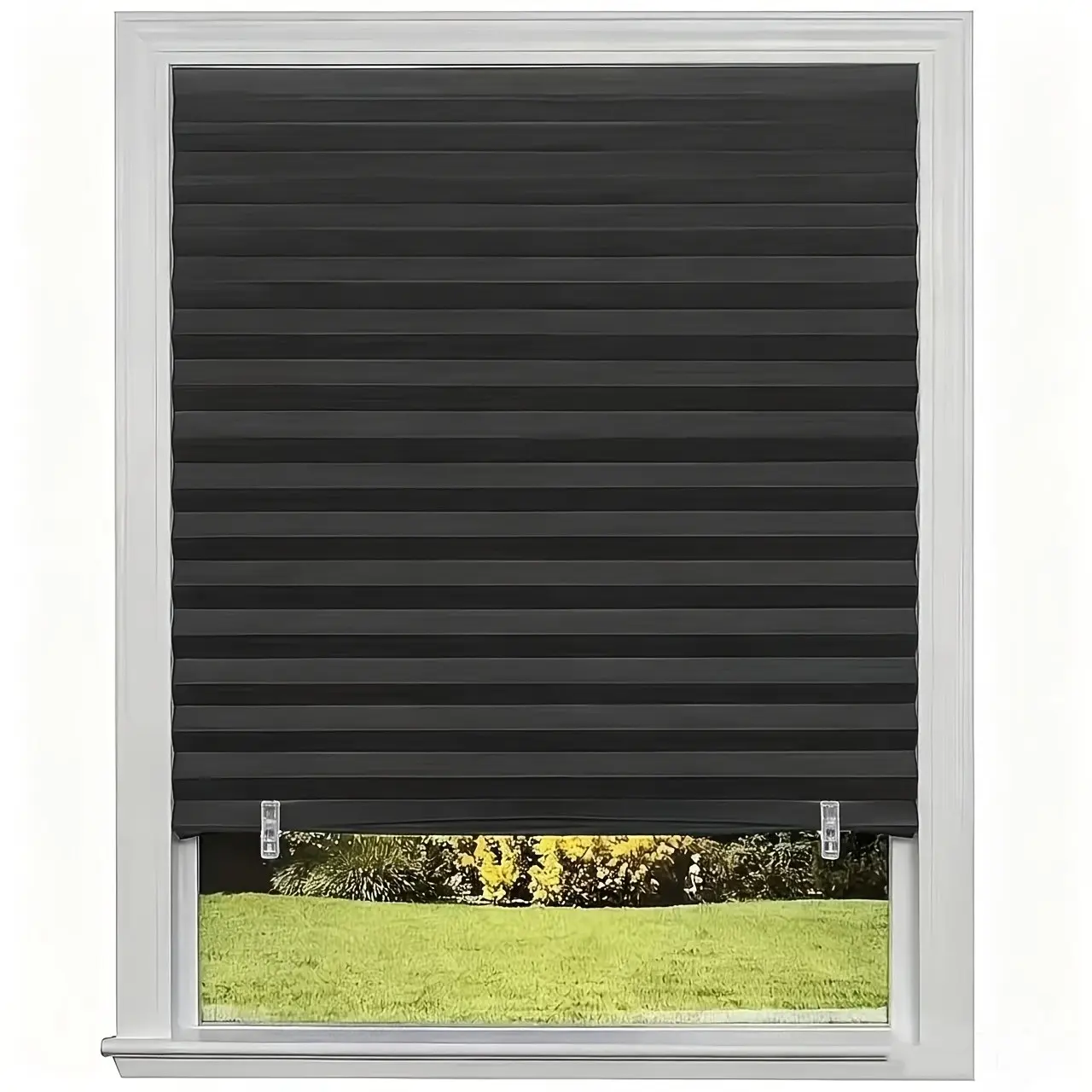 Adjustable Pleated Window Shade, Easy to Install & Remove, Light Blocking Interior Curtain for Bedroom, Living Room & Bathroom, Simple Decor, Multiple Sizes & Colors Available for Spring Summer