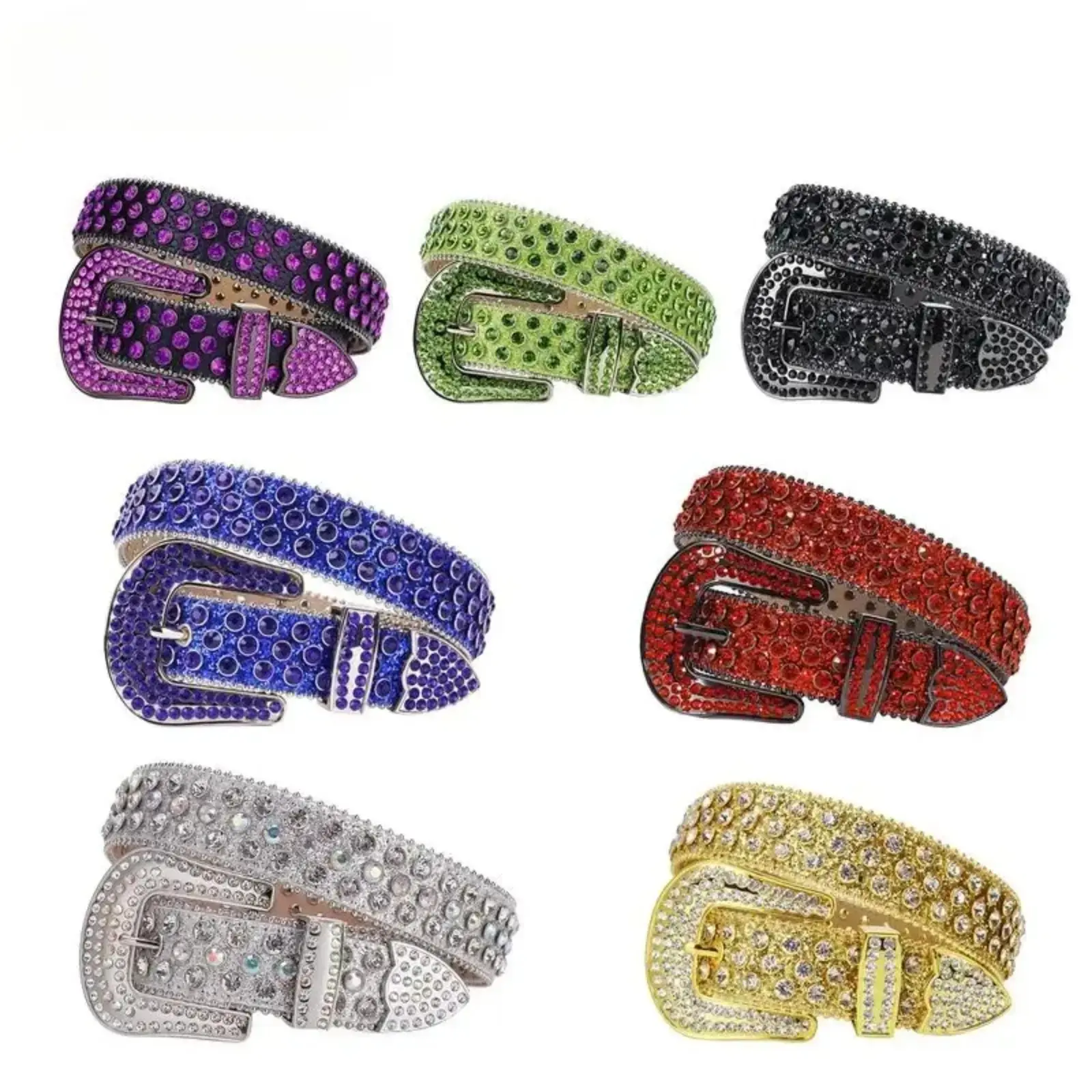 Studded Rhinestone Belt for Women & Men, Western Punk Design with Large Buckle and Rivets for Jeans, Hip-Hop Streetwear, Rhinestone Buckles Belt, Studded Waist Belt,back to school,back to school haul