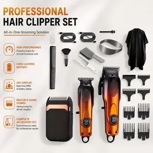 Men's Grooming Kit, 4-In-1 Electric Personal Care Set, LED Display, Portable, Ideal Gift for Him, Valentine's Day, Birthday