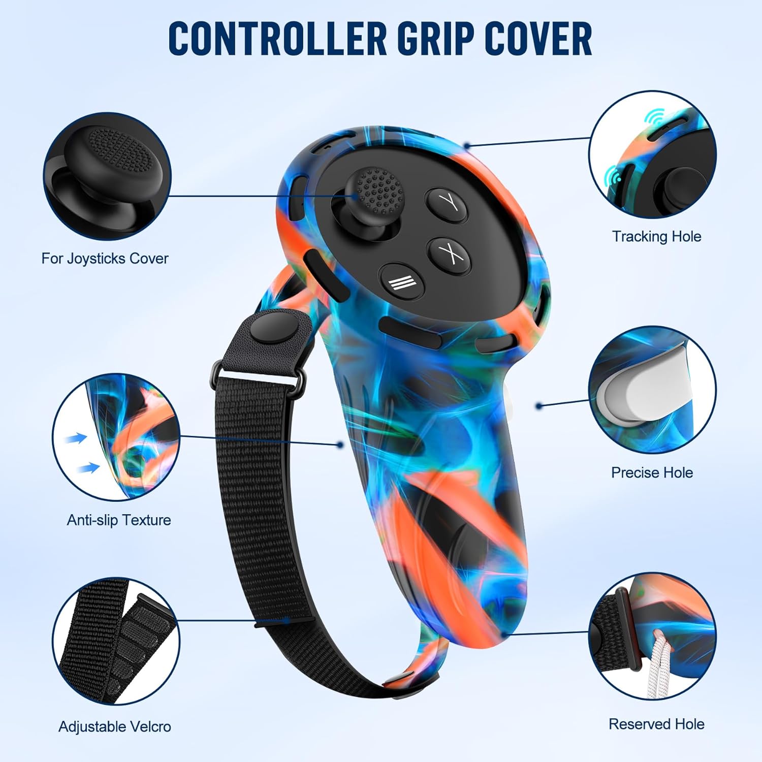 Cover Set Compatible with Meta/Oculus Quest 3s Accessories,   Cover, Controller Grip Cover, Camera Lens Protector, VR Shell Cover, Protective Lens Cover, Not Fit Quest 3