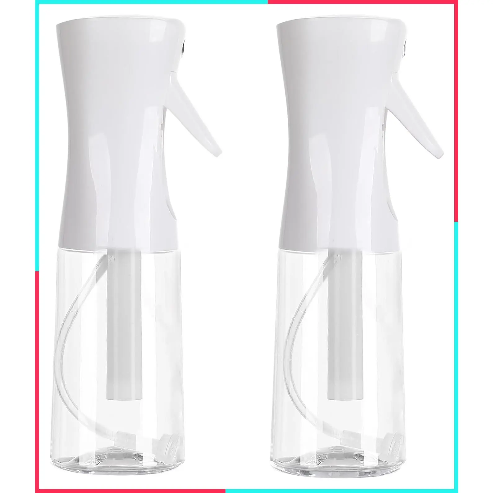 Continuous Spray Bottles for Hair, Plants, Cleaning, Hair & Skin Care – 200ml/6.8oz, 2 Pack, Empty & Reusable