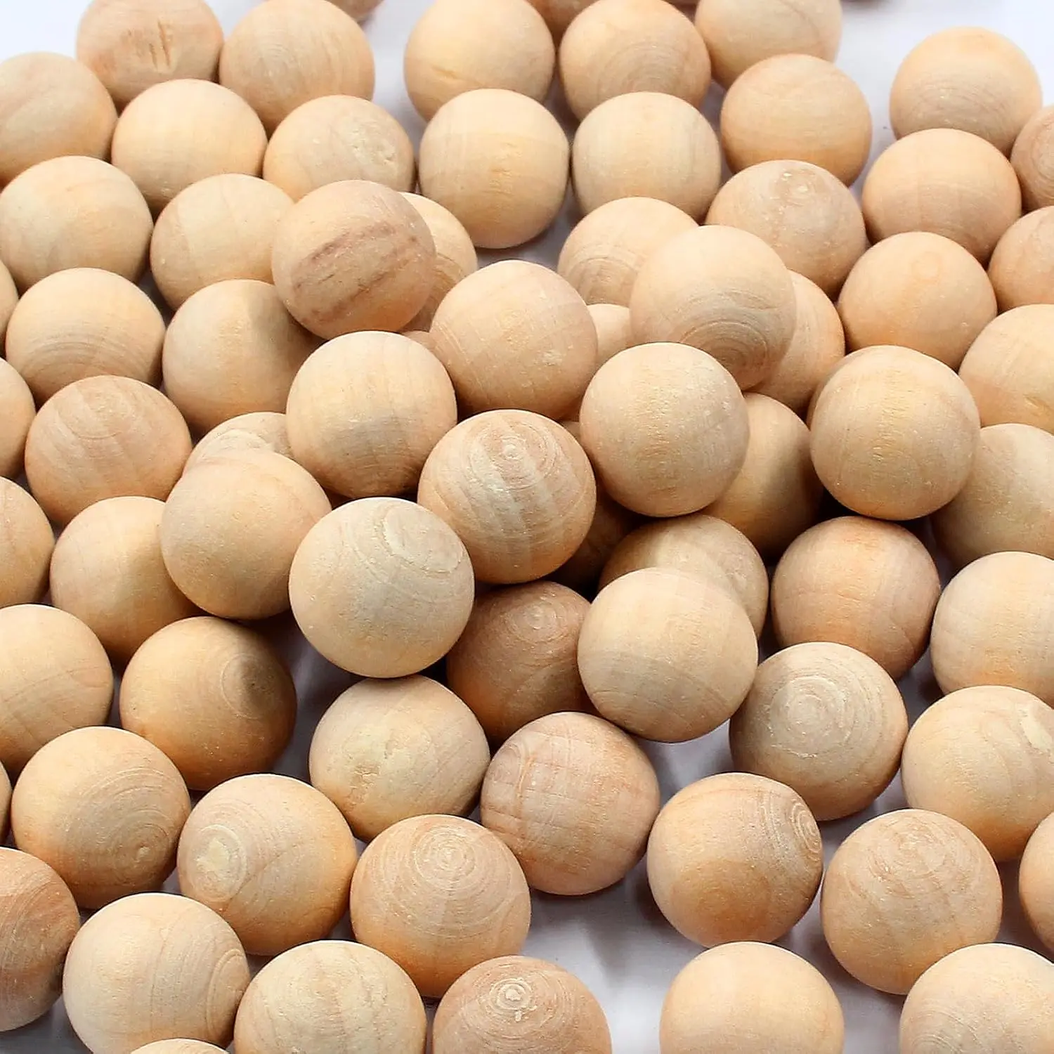 Round Wooden Balls, 1/2 Inch Diameter, 100 count | No Hole, Unfinished, Mini Craft Balls, For DIY Projects and  Arts