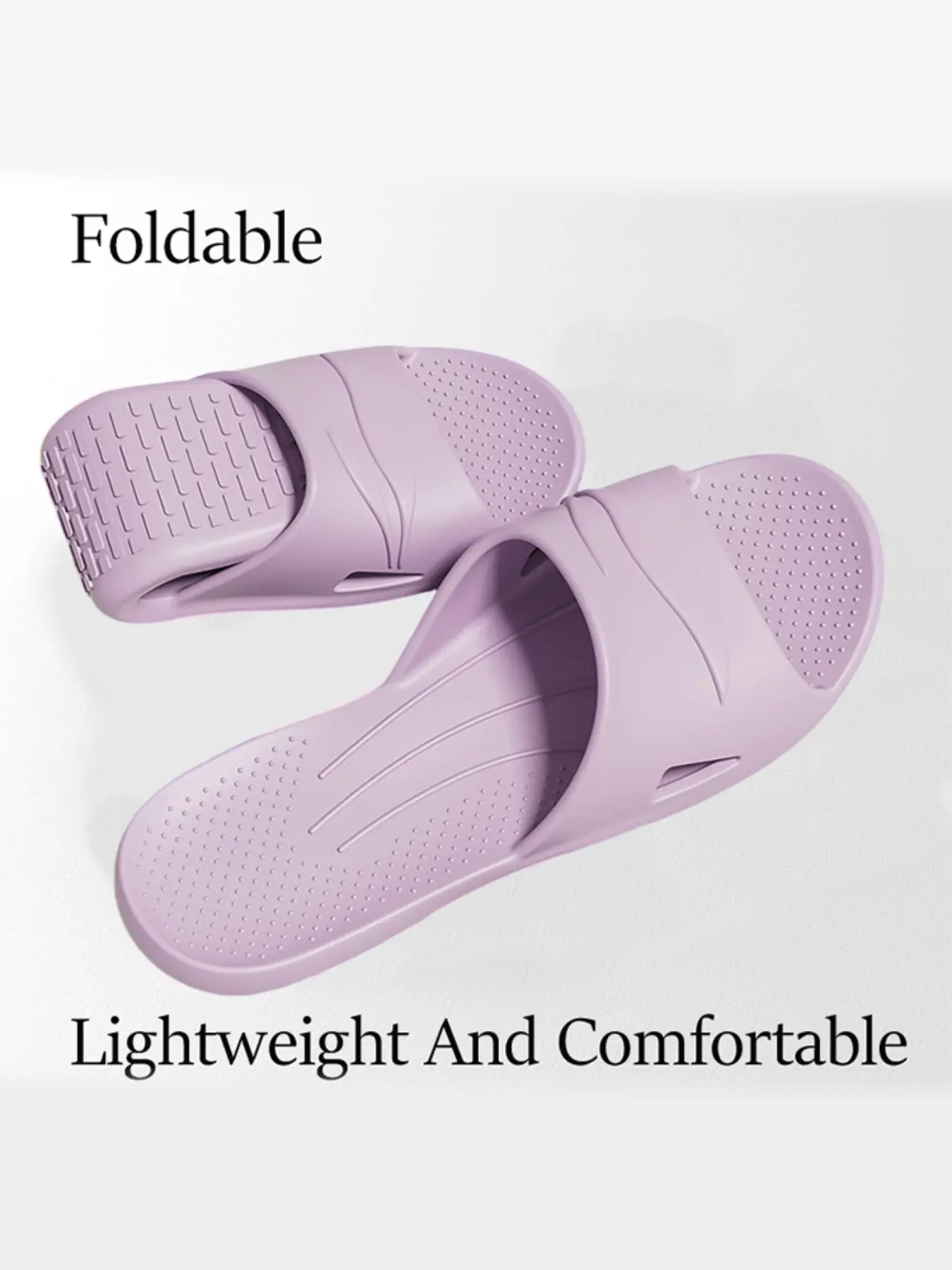 Neutral Open-Toe Breathable Foldable Eva Slippers, Comfortable Lightweight Casual Shoes for Men and Women, Indoor Outdoor Travel Footwear