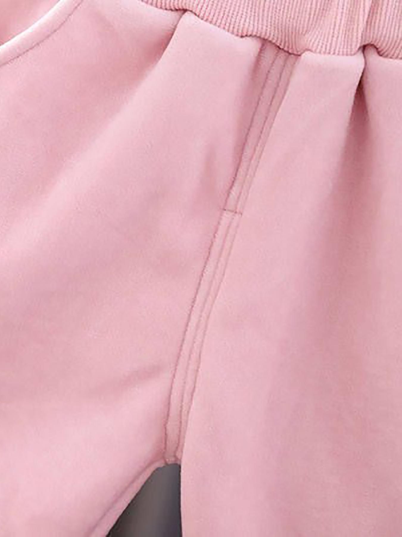 Fashion New Cartoon Embroidered Rabbit Pattern Hoodie and Pants Set Girls - Hooded Design, Perfect Choice Autumn and Winter, Perfect Outdoors