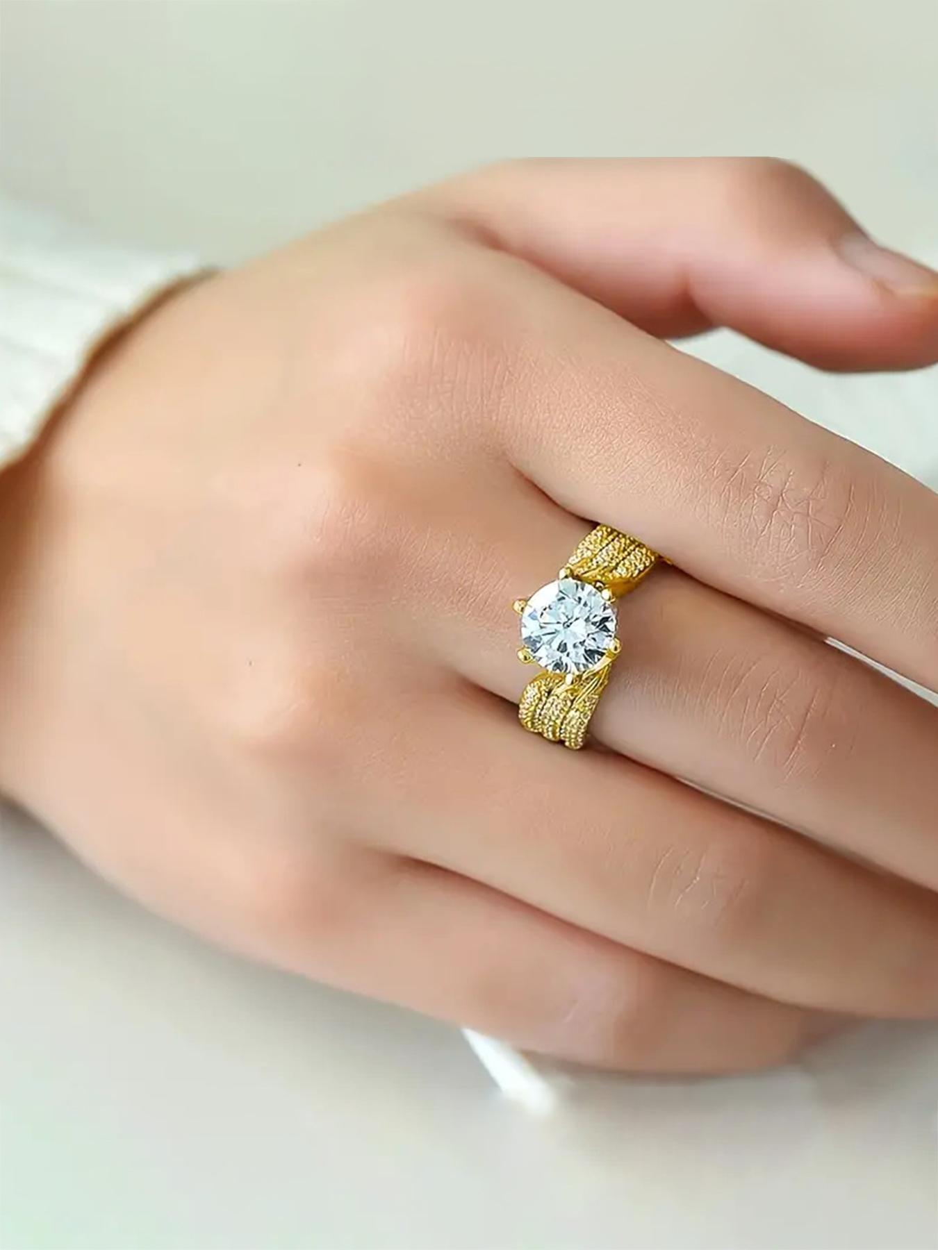 S925 Sterling Silver Fashion Promise Ring, Luxury Engagement Ring for Women, Trendy All-match & Exquisite Jewelry for Birthday Gift with Box, Gifts for Girlfriend