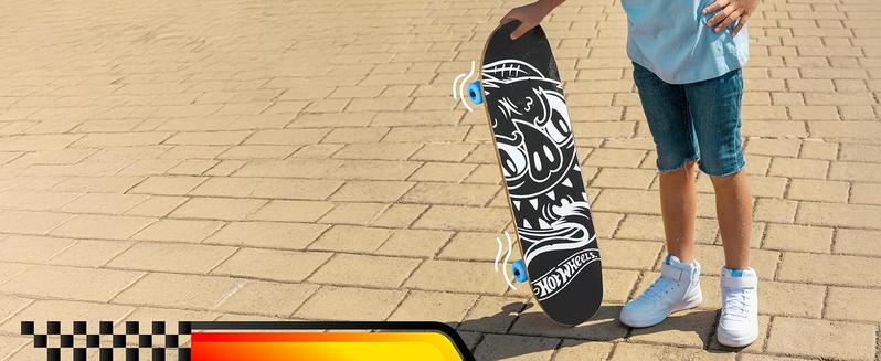 9-ply Maple Desk Skate Board for Cruising,Hot Wheels 31 inch Skateboard,  Carving, Tricks and Downhill