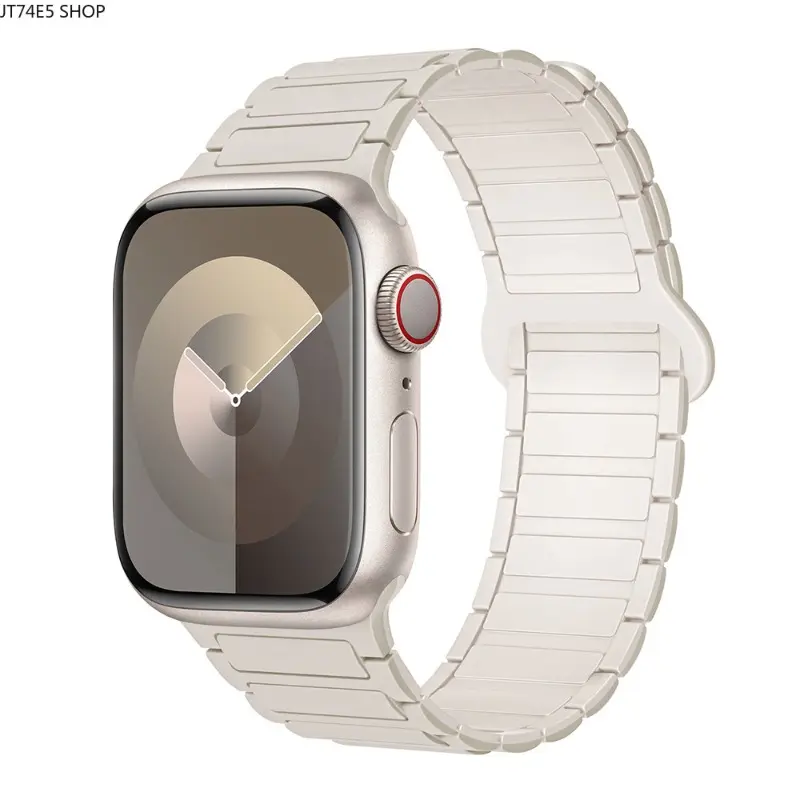 2026 Viral 3-Bead Magnetic Silicone Apple Watch Band, Fits Series 1-11, Ultra 3 & SE Gen 2, Soft Sport Replacement Wrist Strap
