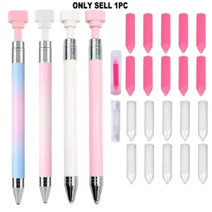 Diamond Art Painting Pen Set, 1 Count Adhesive Pen & 10pcs Replaceable Wax Tips, DIY Diamond Arts, Colorful Painting Tool for Home, School & Office, Diamond Art Tools