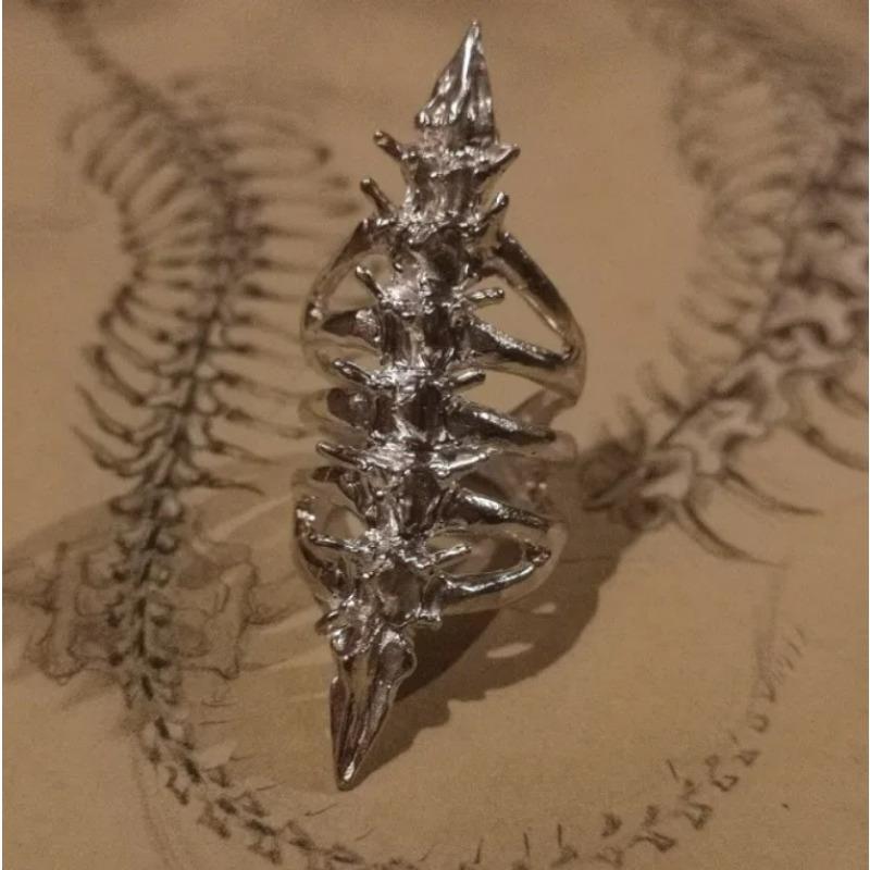 1PC New British Gothic skeleton ring, trendy, retro, unique and fashionable adjustable opening ring, Halloween and Christmas gift