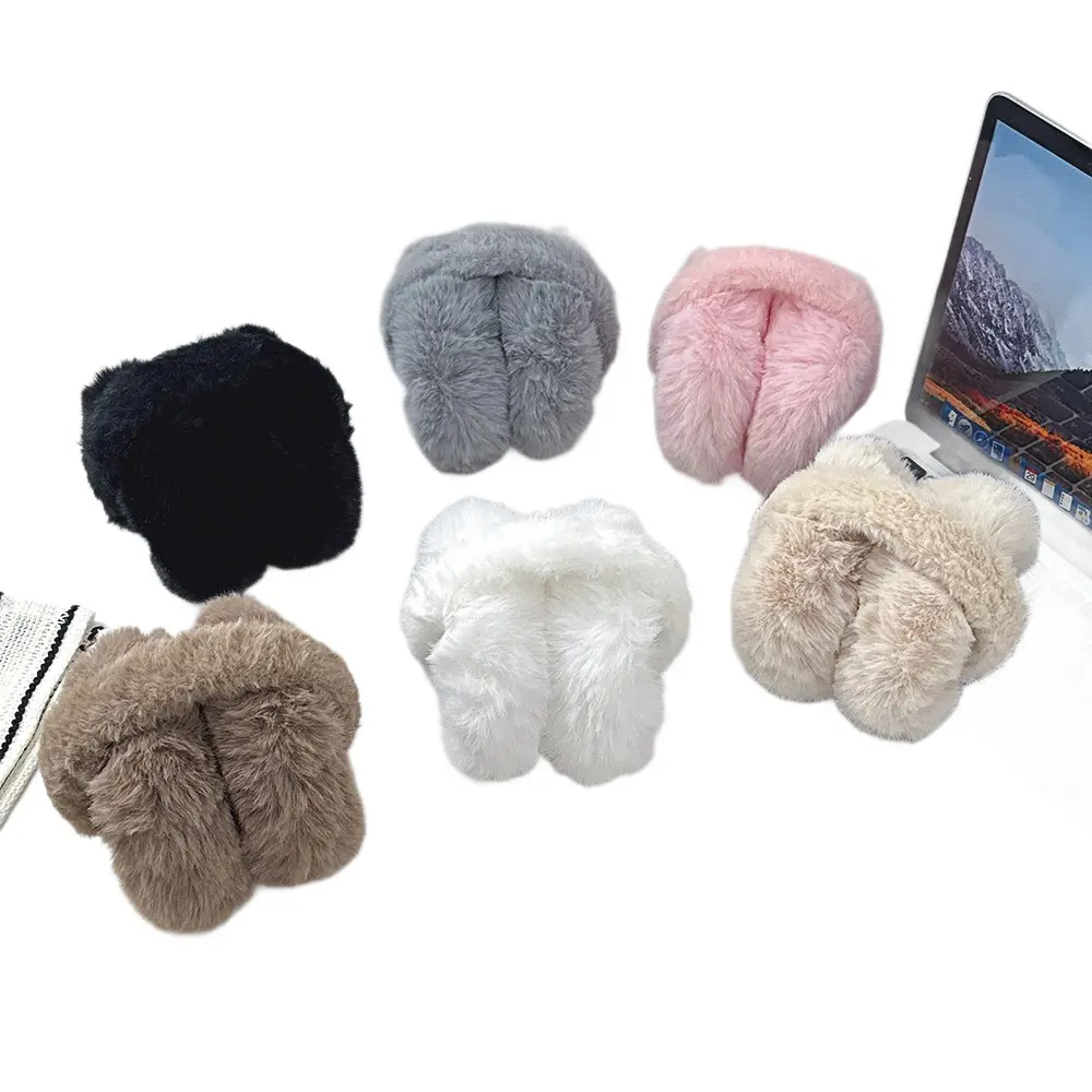 Faux Rabbit Fur Cross Knotted Earmuff Headband Warm Plush Hair Hoop Women Autumn Winter Cold Weather Ear Warmer Faux Rabbit Fur Cross Knotted Earmuff Headband Warm Plush Hair Hoop Women Autumn Winter Cold Weather Ear Warmer