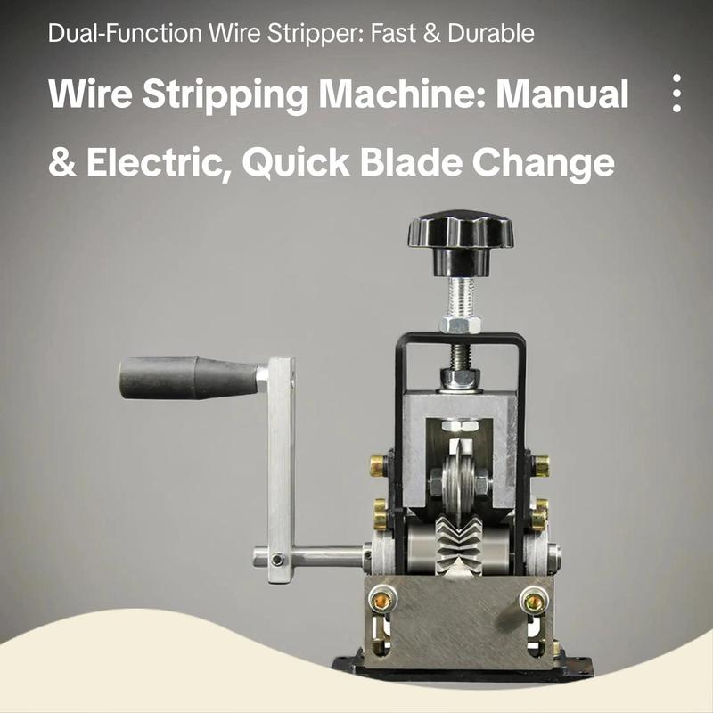 Manual & Electric Drill Operable Wire Stripping Machine - Quick-change Blade Wire Stripping Machine & Heavy Duty Specialty Hand Tools - for Scrap Cable Removal & Cutting Hardware - Men Gifts & Tools & Dealsforyoudays & Wire stripping machine