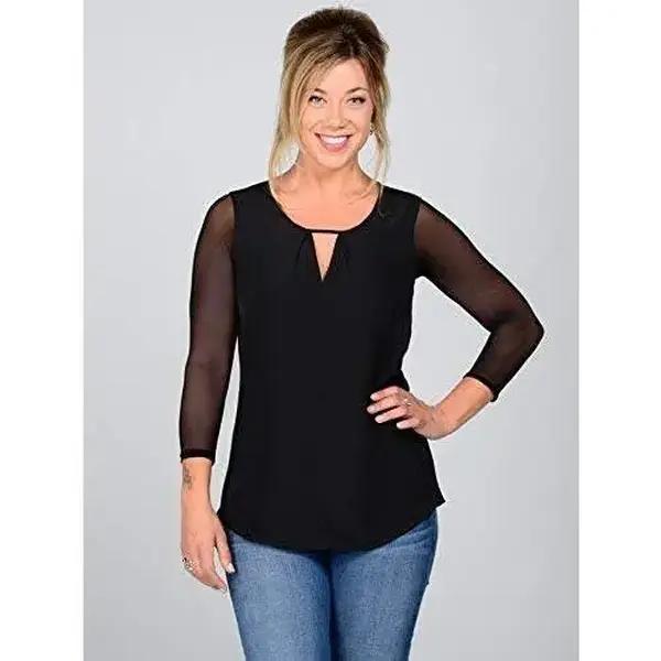 Women’s 3/4 Length Slip-On Mesh Sleeves – Sheer Reversible Arm Cover Up, Cooling Shrug Bolero for Dresses