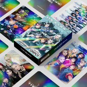 124PCS XG Album THE CORE Laser LOMO Cards Set - Korean Star Holographic Photo Cards with Bonus Stickers Perfect Gift for Fans