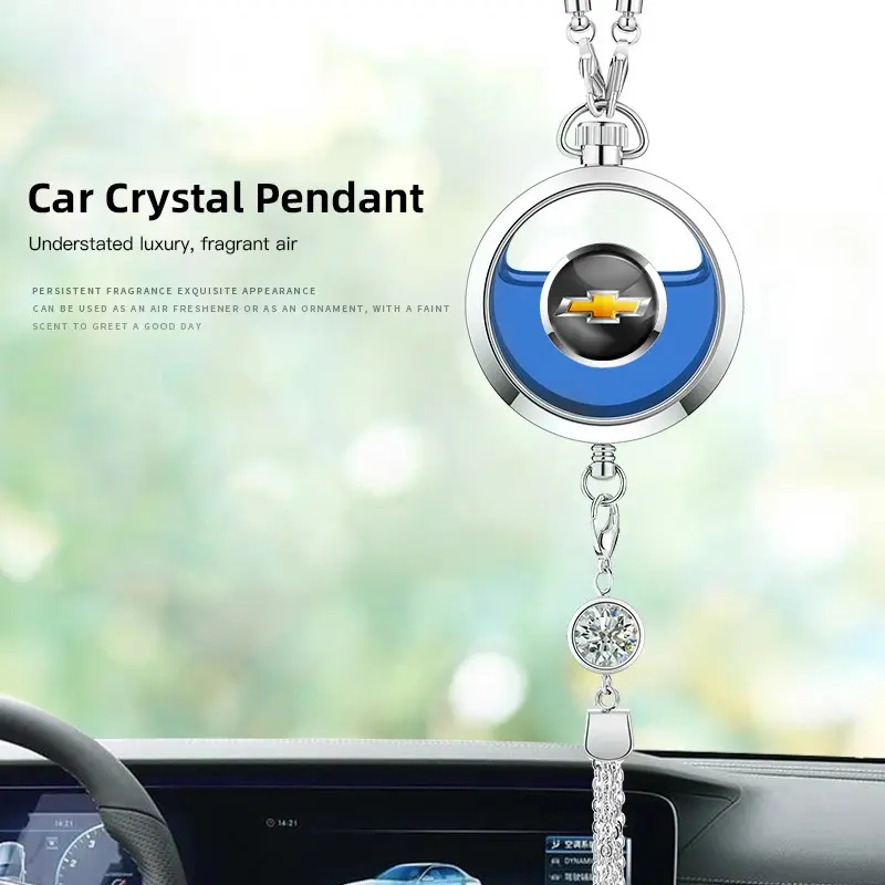 Car Perfume Pendant Air Freshener Hanging Perfume Diffuser For Chevrolet Corvette Montana TrailBlazer Silverado Traverse Camaro Suburban Equinox Bolt Cruze Malibu Colorado Trax SS Spark Captiva Onix Spin Impala Cobalt