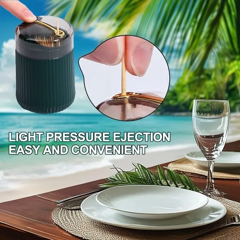 Automatic Toothpick Dispenser Holder with Toothpicks, Pop Up Toothpick Dispenser - Christmas Decoration