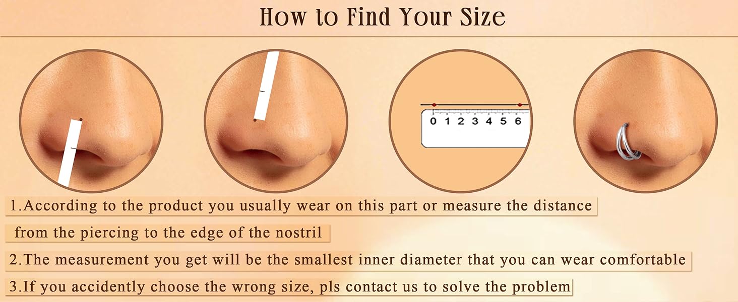 MILACOLATO G23 Titanium Nose Rings Hoops 16G 18G 20G Double Hoop Septum Click Nose Rings Lip Rook Lobe Tragus Helix Cartilage Daith Conch Earrings Clear CZ Paved Nose Piercing Jewelry for Women Men