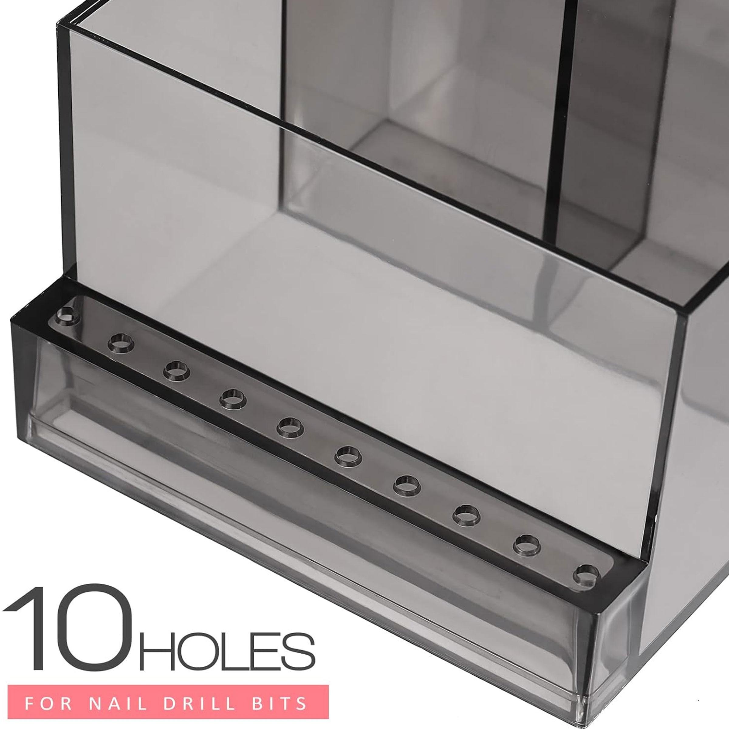 Nail Art Tool Storage Box, Multi-grid Nail Art Tool Organizer, Portable Nail Art Tool Storage Box for Home & Salon Use, Multifunctional Storage Bin