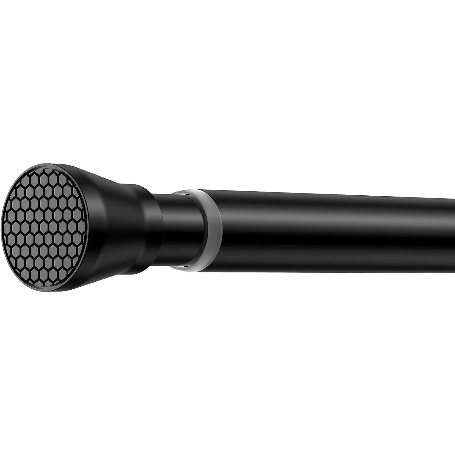 Black Adjustable Tension Curtain Rod 30-64 Inch, No Drill Spring Rod, Extendable Curtain Pole for Windows, Bathroom and DoorwaysGift