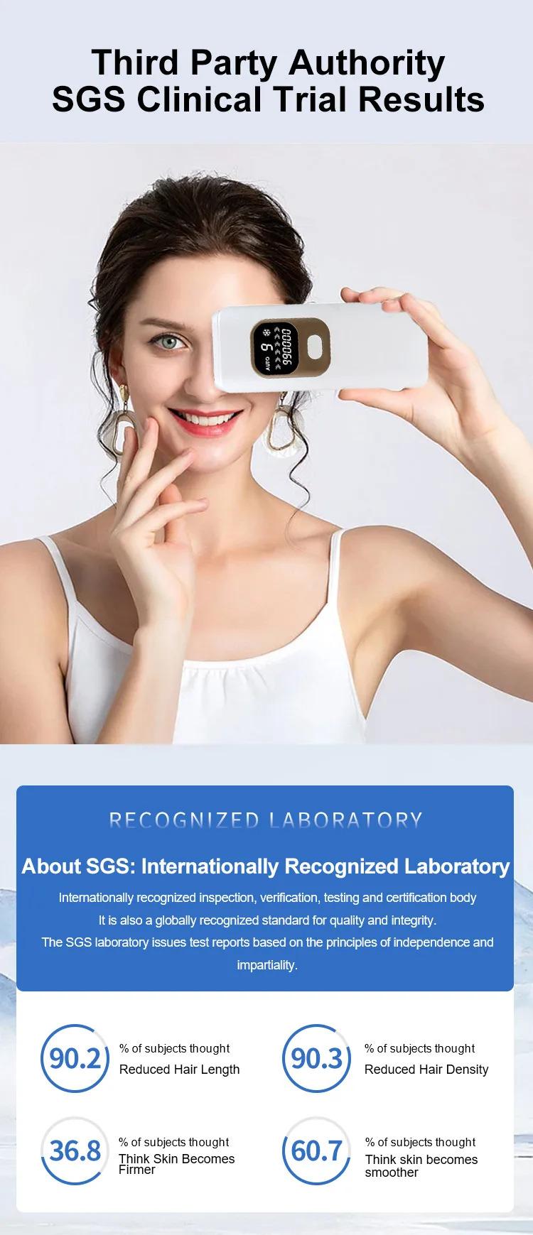 New Trends Dual Pulsed 600nm 72W Sapphire Cooling Freezing Point Hair Remover Laser Hair Removal Instrument IPL Hair Removal