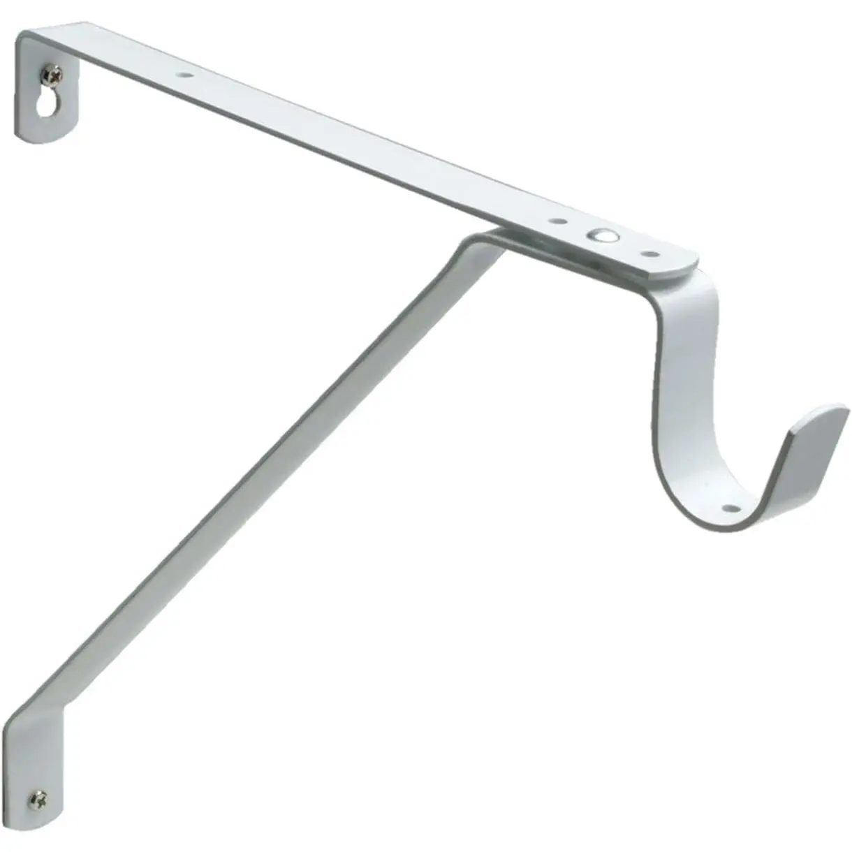 Heavy Duty Adjustable Shelf Rod Support Bracket (White)