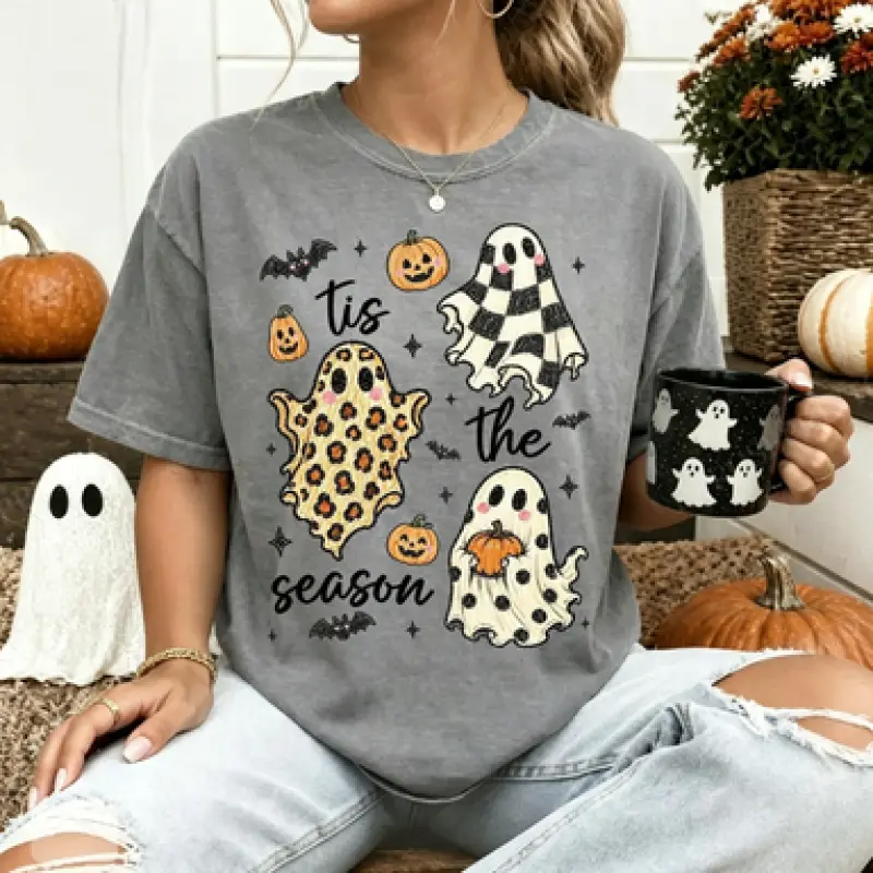 Tis the Season Comfort Colors Shirt, Trendy Halloween Women's Tee, A Gift for Her