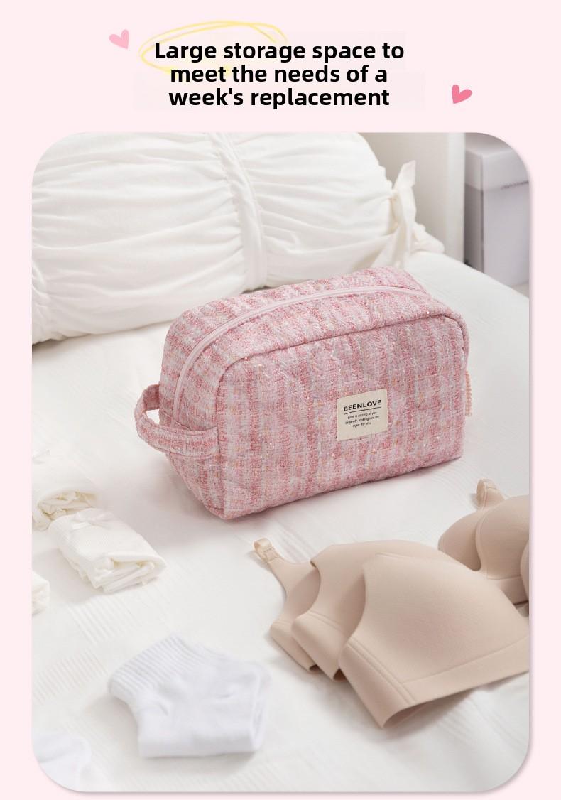 Beilian Underwear Storage Bag, Portable Travel Divided Underwear Storage Bag, Large Capacity Portable Women's Bra Bag