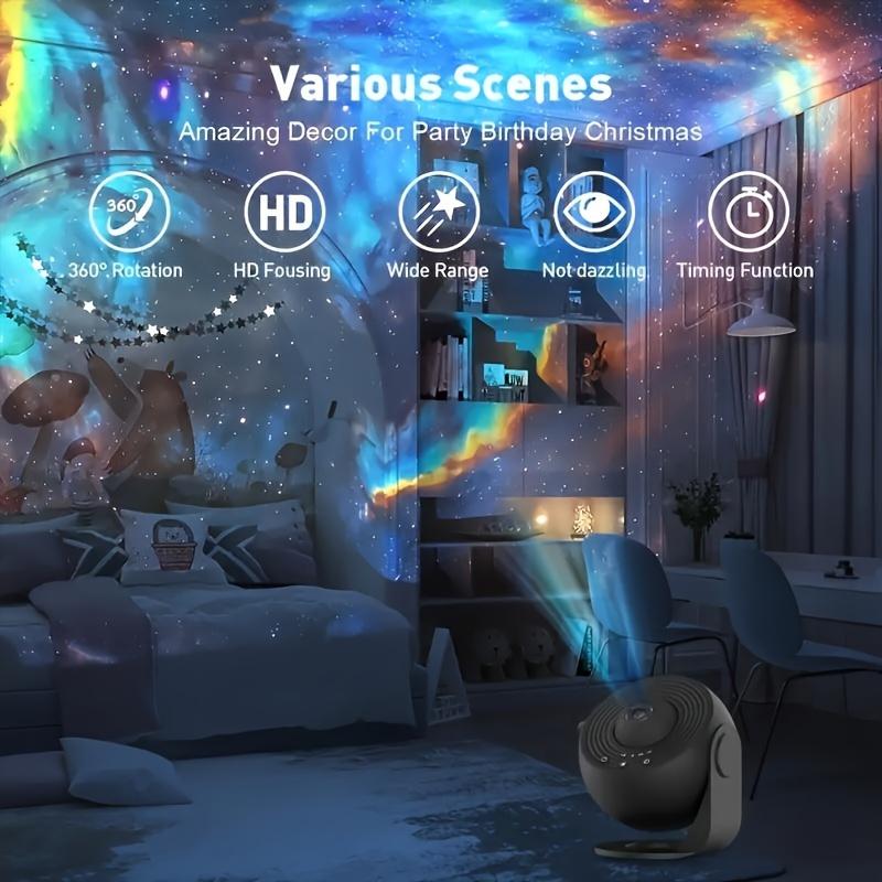 13 In 1 Galaxy Projector Novelty Light, Led Nebula Projector, 360° Rotatable Starry Sky Projector Ambient Light with 13 Film Disc, Night Decor Light for Bedroom, Living Room