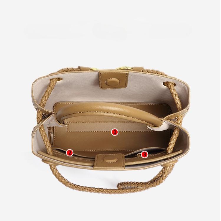 6197 Hand-woven Large-capacity Handbag 2025 New PU Leather Shoulder Messenger Women's Bag