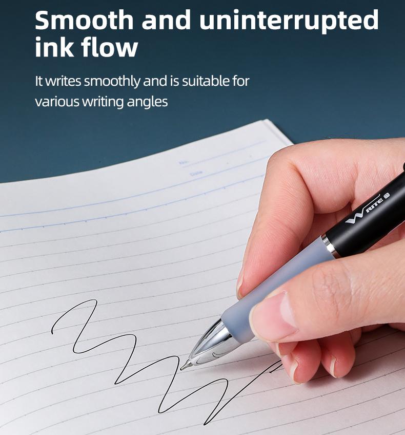 3 styles, 10 pens each, simple solid translucent dual design gel pens 0.5mm, smooth non bleeding quick dry pens exams practice, DIY study office writing, large capacity black gel pens