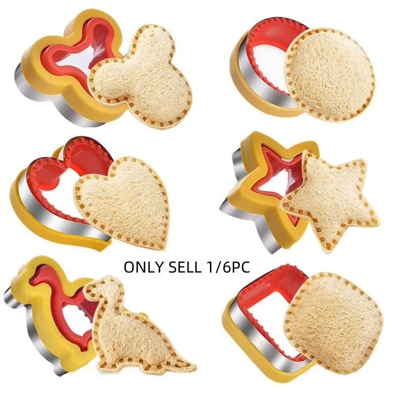 Dinosaur Sandwich Cutter Set, Bread Mold & Cookie Mold, Fruit & Vegetable Slicer, Kids Snack Embossing Molds, Christmas Gift, Baking Tools
