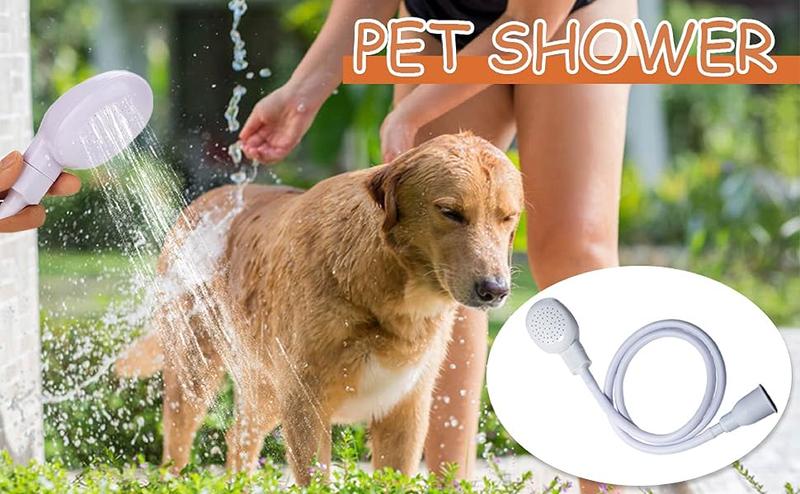 Sink Spray Rubber Hose,Portable Sink hose Attachment for Faucet,Hand Held Shower Head Sprayer for Bathing Baby,Pets,Washing Hair,Rinsing Vegetables Dog Wash Sprayer (A-white)