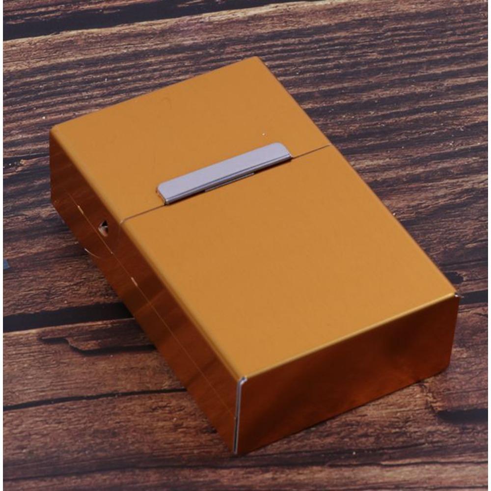 Letter & Flower Pattern Metal Cigarette Case, Large Capacity Cigarette Storage Box, Tobacco Storage Box, Cigarette Organizer, Home Organizer
